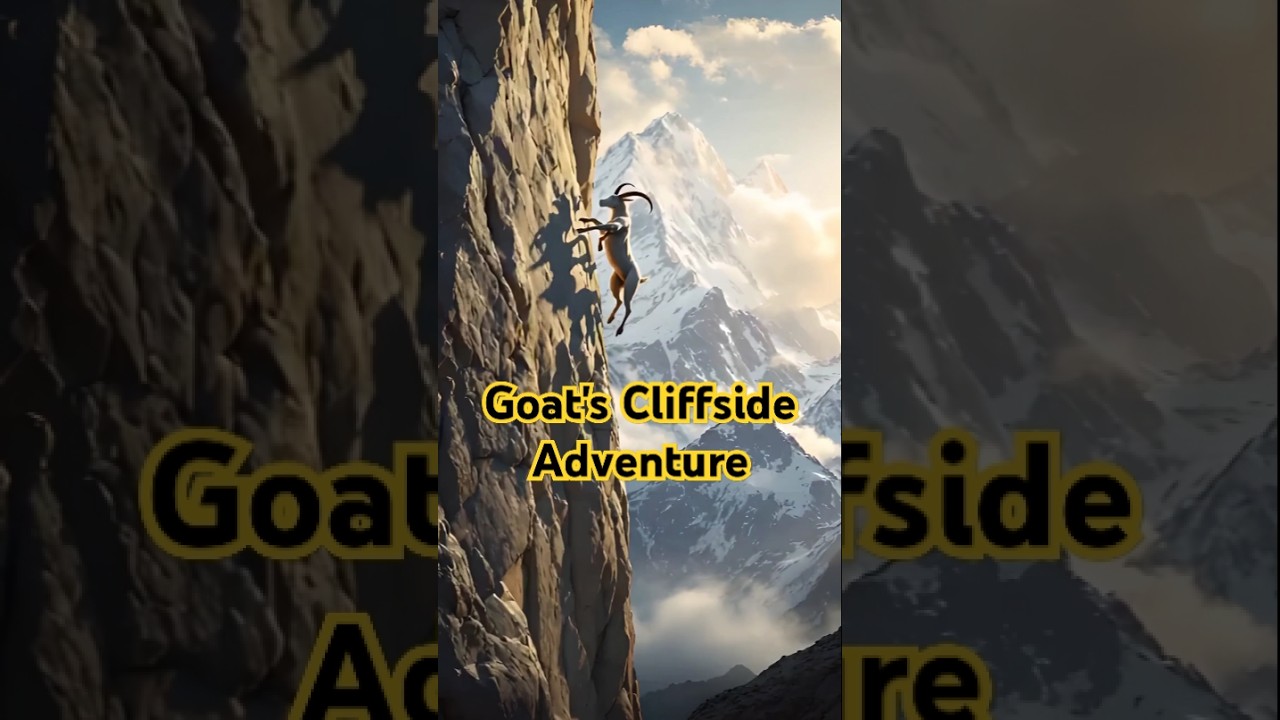 Daring Goat Climbs Steep Rocky Mountain Cliffside | Captured on Camera