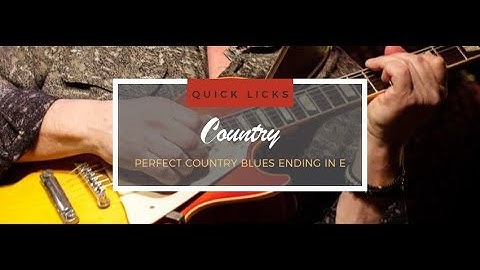 Quick Licks: Perfect Country Blues Ending in E