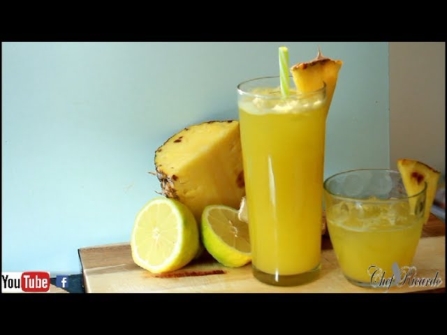 Fresh Pineapple Juice Recipe - Sandhya's Kitchen