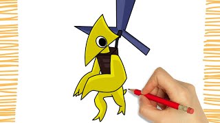 Como dibujar a YELLOW I RAINBOW FRIENDS ROBLOX