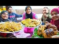 تحدي اكل: محشي الكرنب مع 3 فرخات مشويين 😋 ابيض وبلدي اخر لما لينا في الشقه القديمه 🤲