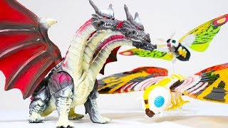 宇宙超魔獣デスギドラVS新モスラ Mothra Death Ghidorah