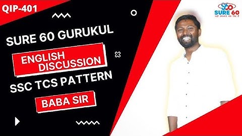 QIP 401  English discussion || Baba sir || SSC Previous Paper || TCS Pattern || Sure 60 Gurukul