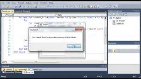 Visual Basic - 135 - Exit Try And Throw