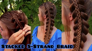Stacked 5-Strand Braid | Hairstyles for Long Hair