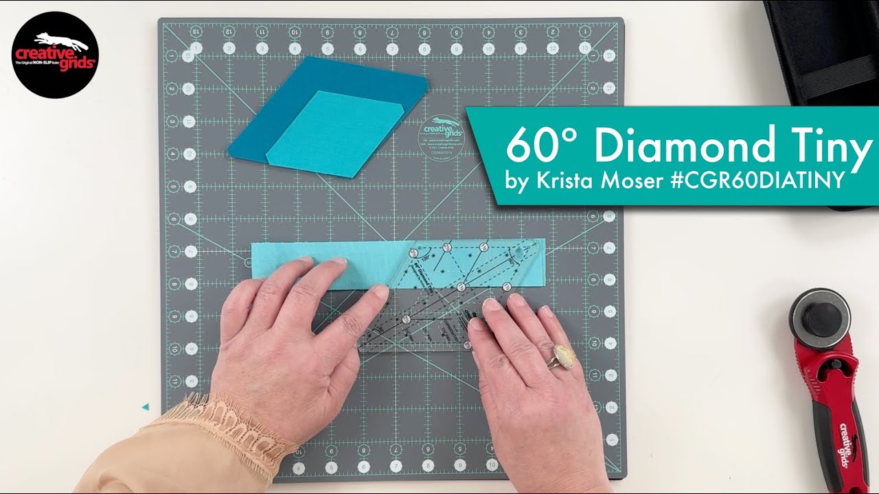 Diamond Core Ruler Creative Grids® 60 Degree Tiny Diamond Ruler #CGR60DIATINY - YouTube