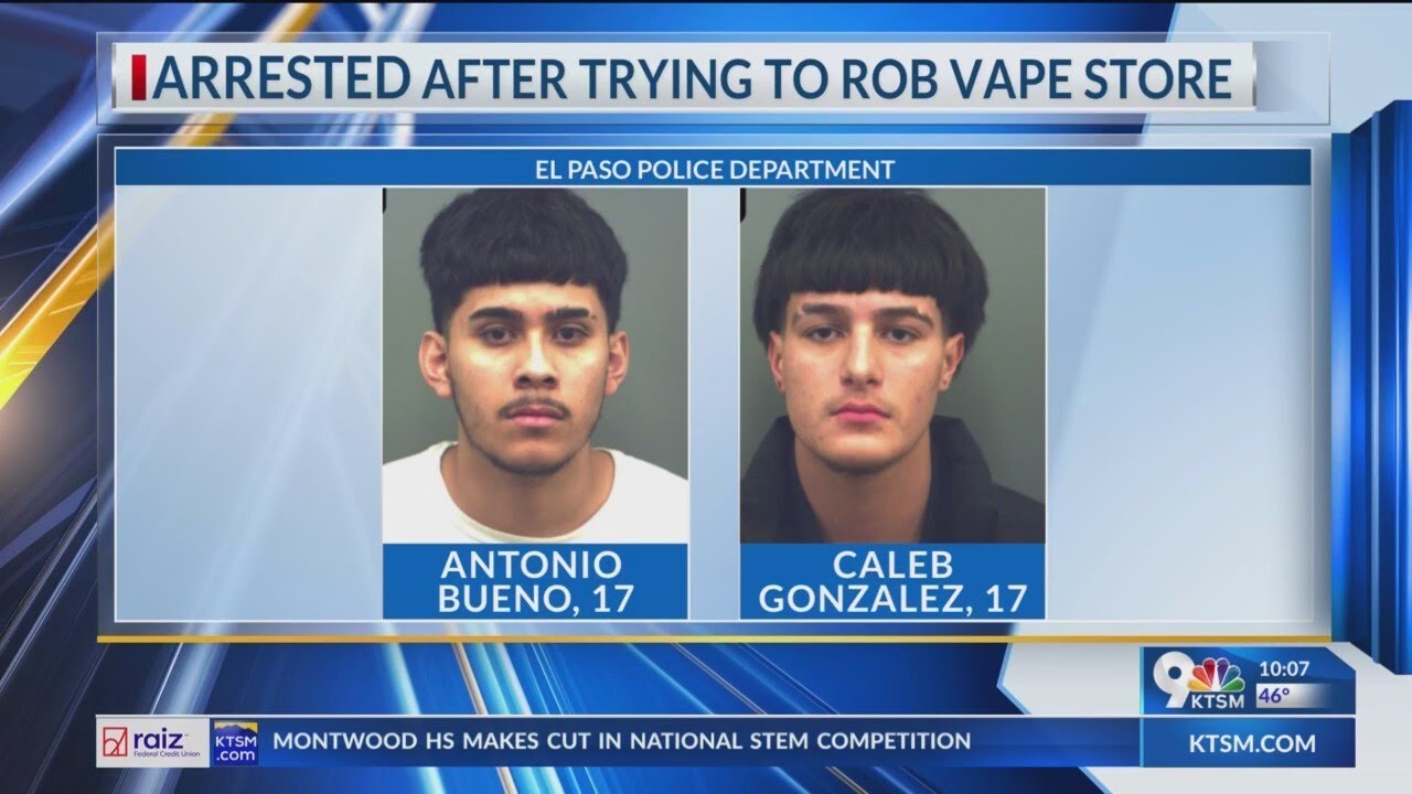 2 teens arrested in alleged robbery attempt in West EP - YouTube