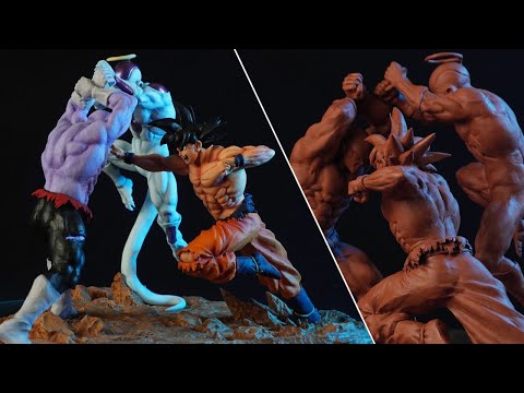 Sculpting GOKU And FRIEZA Vs JIREN Diorama | Dragon Ball Super