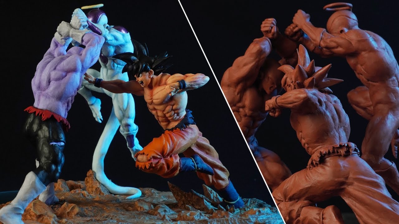 ⁣Sculpting GOKU and FRIEZA vs JIREN Diorama | Dragon Ball Super