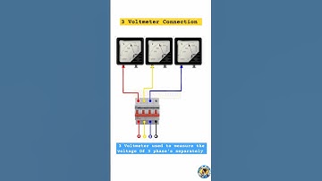 Three  Phase 3 Voltmeter Connection l #electrical #shorts #short #shortsfeed