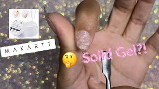 Makartt Soild Gel 🤔 ||  Easy at home nails