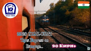 Konkan Railway: 22120 KRMI-CSMT Tejas Express destroying Vilavade Railway Station