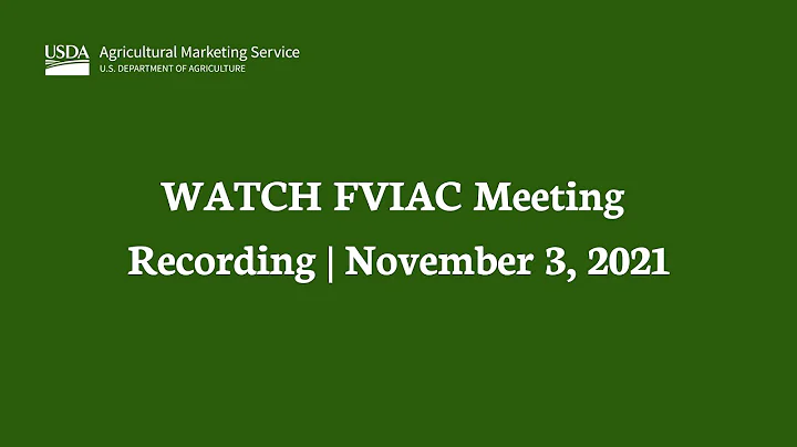 WATCH FVIAC Meeting Recording | November 3, 2021