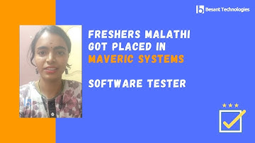Besant Technologies Reviews |Fresher Malathi Got Placed in Maveric Systems | Software Testing Course