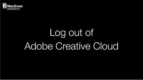 How to sign out Adobe Creative Cloud
