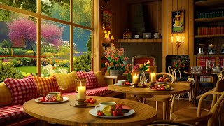 Spring Morning at Cozy Coffee Shop ☕ Smooth Jazz Instrumental Music for Relaxing, Studying, Sleeping