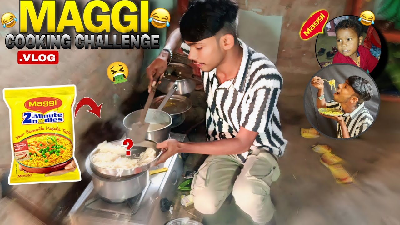 MAGGI COOKING CHALLENGE VLOG 😱😂
