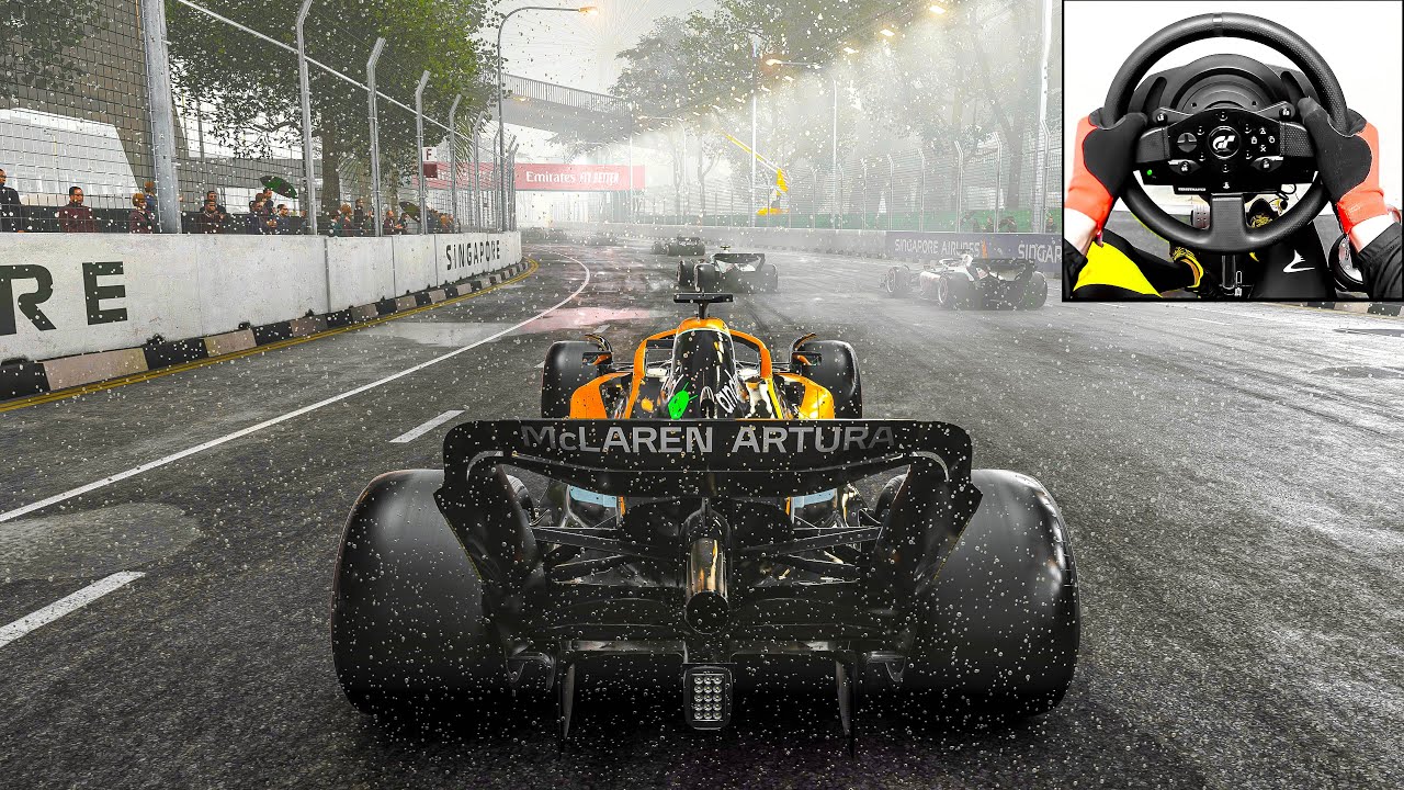🏎️ F1 22 - McLaren F1 - Singapore | Thrustmaster T300 RS GT - Steering Wheel | Gameplay