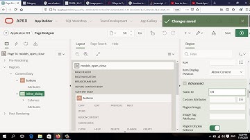 how to open and close inline models  or dialogs in oracle apex