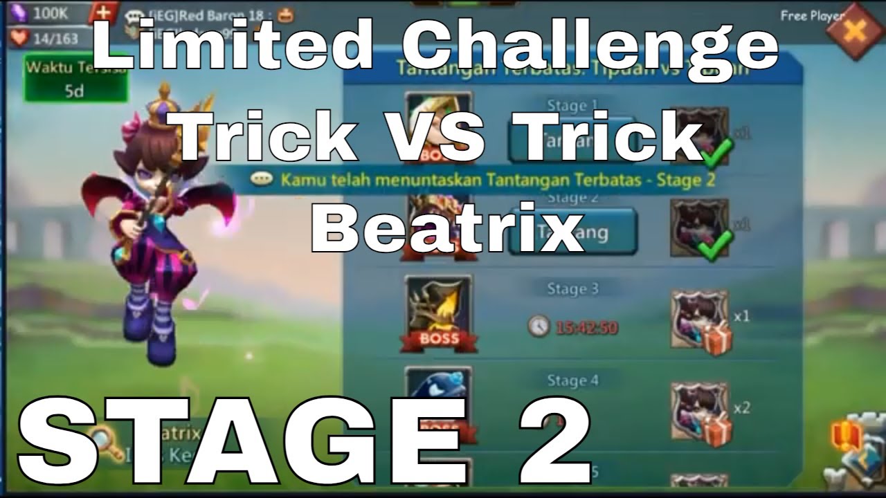Limited Challenge (Tantangan Terbatas) Trick VS Trick / Beatrix - STAGE 2