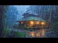 Forti piogge per sonno profondo in 3 minuti  suono naturale della pioggia nella foresta di notte