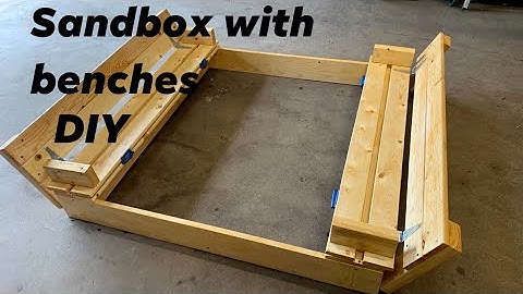 How to build a sandbox with benches DIY