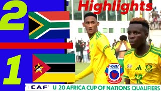 South Africa vs Mozambique U20 Highlights | COSAFA FINAL All Goals | amajita vs Mozambique
