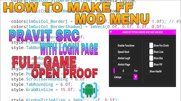 How to make free fire Mod menu || paid src Free।FF & FF Max in AIDE Pro