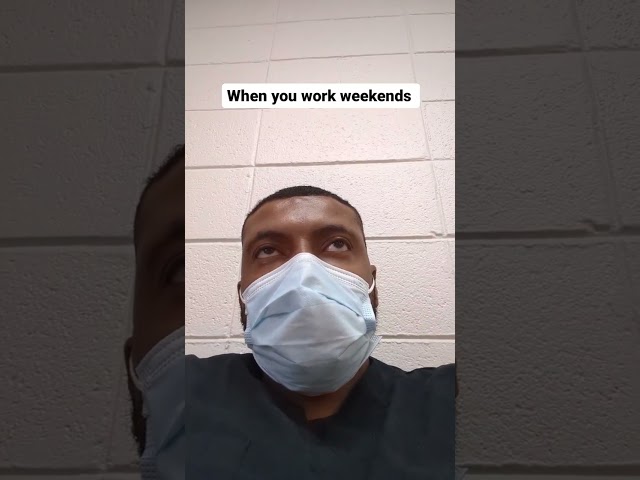 When you work weekends #work  #weekend #job class=