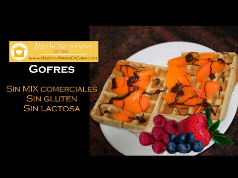 La mejor receta de Gofres  - waffles SIN GLUTEN Sin lactosa y sin mix comerciales