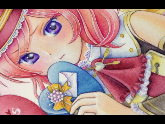 Watercolor Painting Love Live Maki ラブライブ 西木野真姫 水彩イラストメイキング Youtube