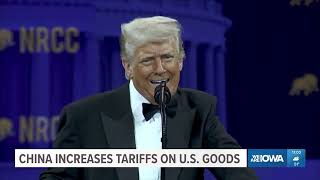 President Donald Trump's sweeping new tariffs go into full effect, including a combined 104% on Chin