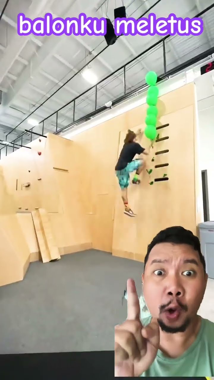 MELETUS DEH BALON KU!!!?? #parkour #challenge #jump #funny #shortsfeed