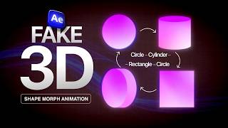 Create a FAKE 3D Shape Morph Animation in After Effects (NO Plugins)