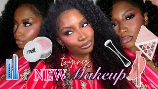trying new makeup: BRUTALLY HONEST 😅 Milk Makeup, Huda Beauty, makeup dupes??