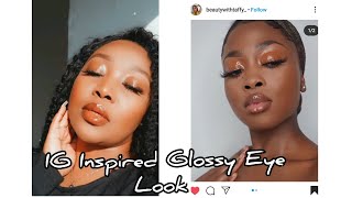 Glossy Eye Look | Instagram Inspired Look | South African YouTuber #huaweip20 #maccosmetics