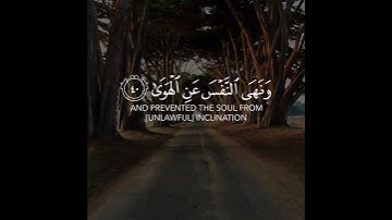 سورة النازعات {وَأَمَّا مَنْ خَافَ مَقَامَ رَبِّهِ وَنَهَى النَّفْسَ عَنِ الْهَوَى (40)