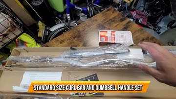 Marcy Standard Size Curl Bar and Dumbbell Handle Set