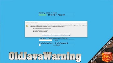 OldJavaWarning Mod 1.16.5/1.15.2/1.12.2 for Minecraft PC