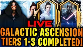 Supreme Leader Kylo Ren Rey Galactic Ascension Event TIERS 1 3 COMPLETED Worst Event in SWGoH