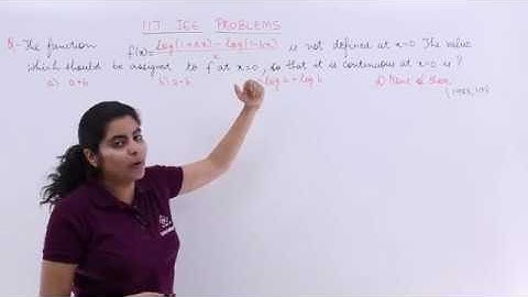 Class 12th – IIT JEE Problem 1 on Continuity and Differentiability | Tutorials Point