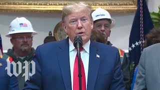 WATCH LIVE: Trump speaks about impeachment, Iran during environmental policy announcement