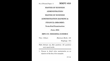 MMPC-010 June 2024 | IGNOU Previous Year Question Paper