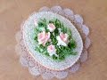 How I made crackled background on cookies. Flower Easter eggs cookies.