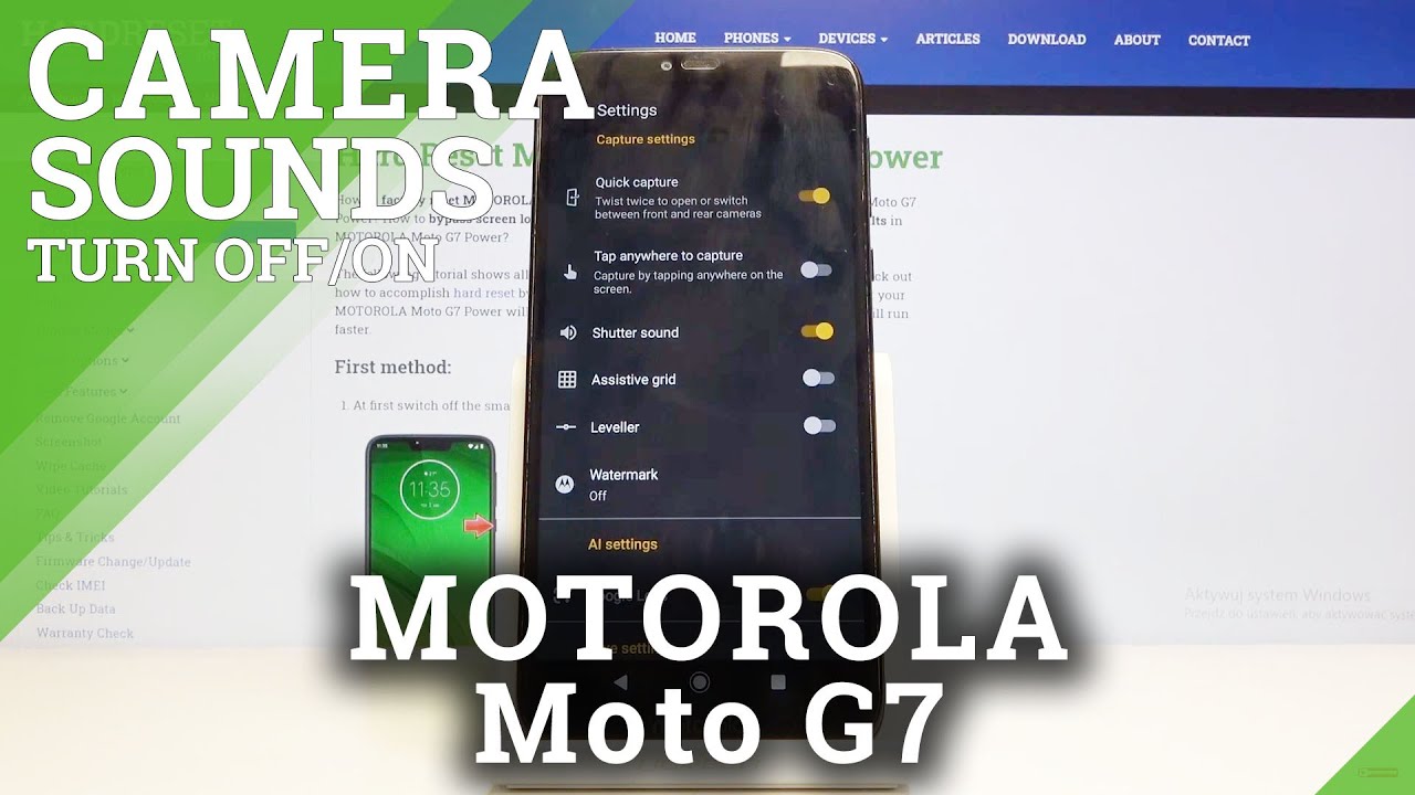 How To Change Camera Sounds In MOTOROLA Moto G7 Mute Camera Sounds 