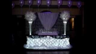 Pintuck Wedding Sweetheart Table Cloth Linens by Sweet 16 Candelabras