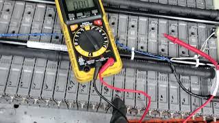 how to test out individual hybrid battery cells with a multimeter on a 2010 toyota prius in the car