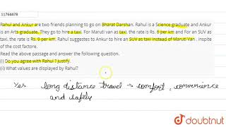 Rahul And Ankur Are Two Friends Planning To Go On Bharat Darshan. Rahul Is A Science Graduate An... Rahul And Ankur Are Two Friends Planning To Go On Bharat Darshan. Rahul Is A Science Graduate An...