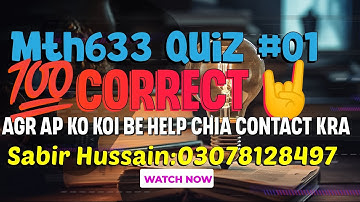 Mth633 quiz 1 solution 2024 ||correct and unique Solution| group theoery quiz 1 sol