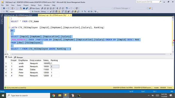 Delete Duplicates in SQL by retaining one Unique record | Row Duplicates | Business Key Duplicates